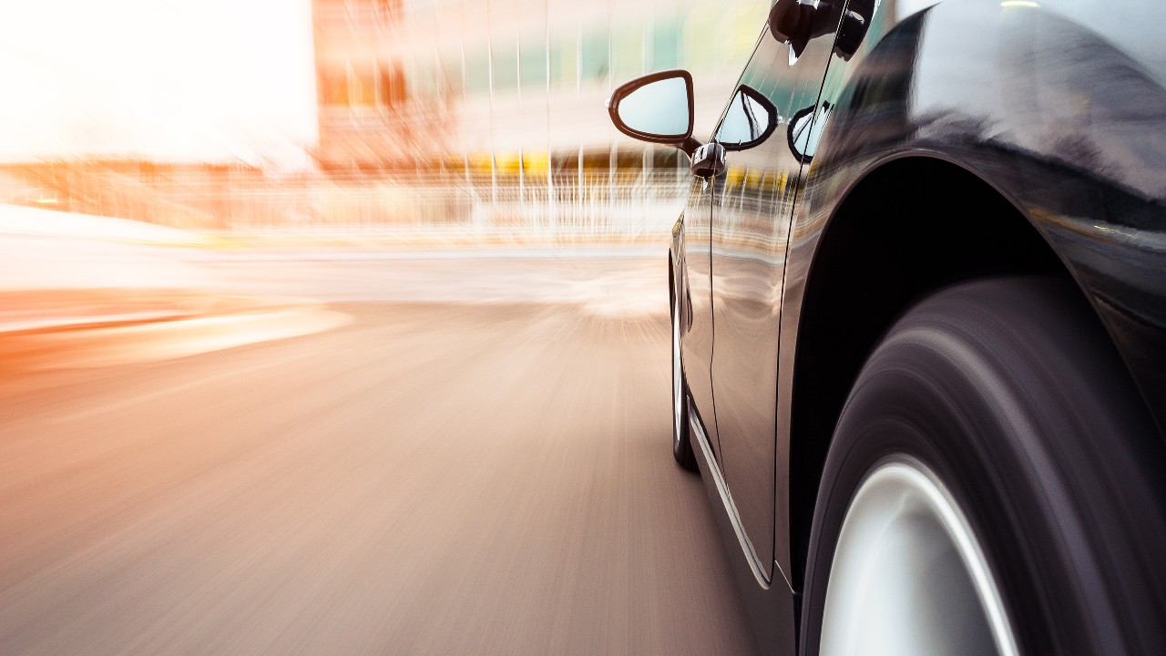 A black speedy automobile; image used for HSBC Sri Lanka credit card transport &amp; auto care offer page